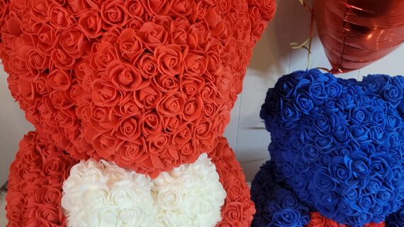 Teddy Bear Handmade Gift Luxury Rose Flower (60cm)