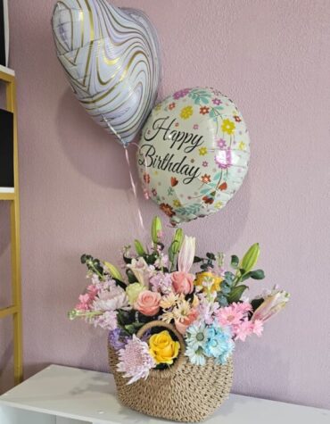 Mix Flower Woven Bag